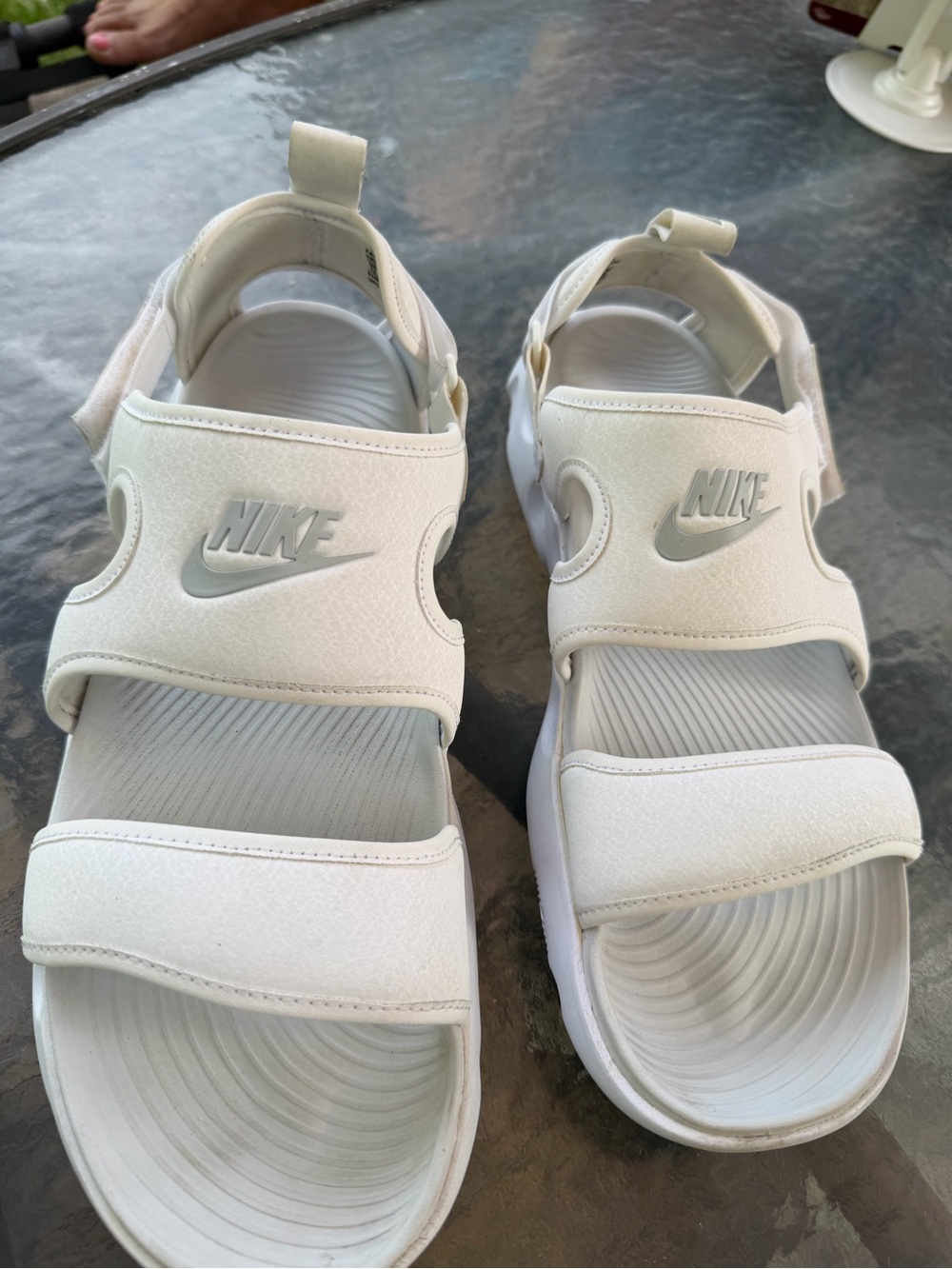 Nike White Women's Athletic Slide Sandals - Picture 16 of 16